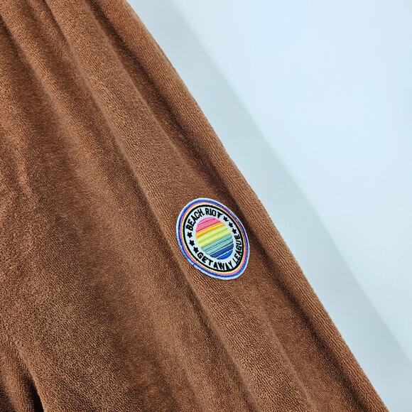 Beach Riot Gulf Sweatpants Joggers Brown Terry Fleece Elastic Waist NWT Size M - Picture 4 of 7